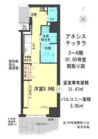 アネシステッタラの物件間取画像